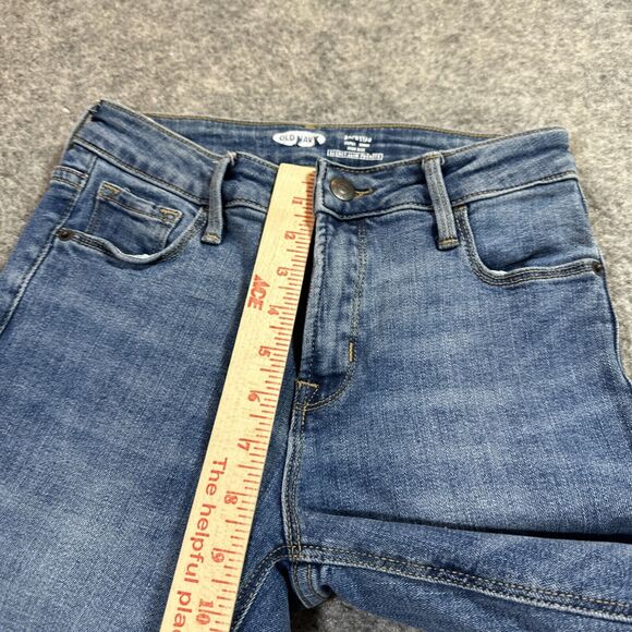 Old‎ Navy Rockstar Super Skinny High Rise Jeans Women's Size 00 Blue Denim - Picture 4 of 8